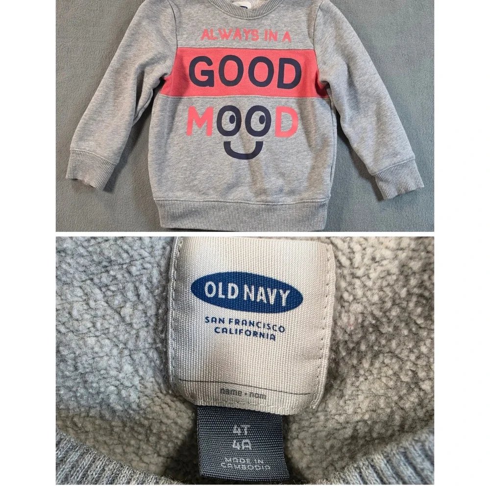 Old Navy Toddler Outfit Bundle 4T Girls Sweatshirt Leggings Tops Everyday Set